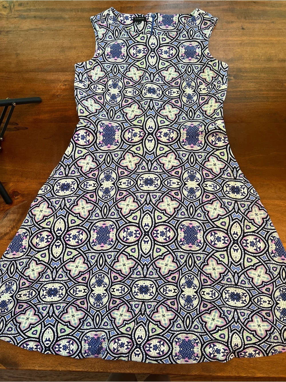 Talbots Sleeveless A Line Cotton Stretch  Dress Size M